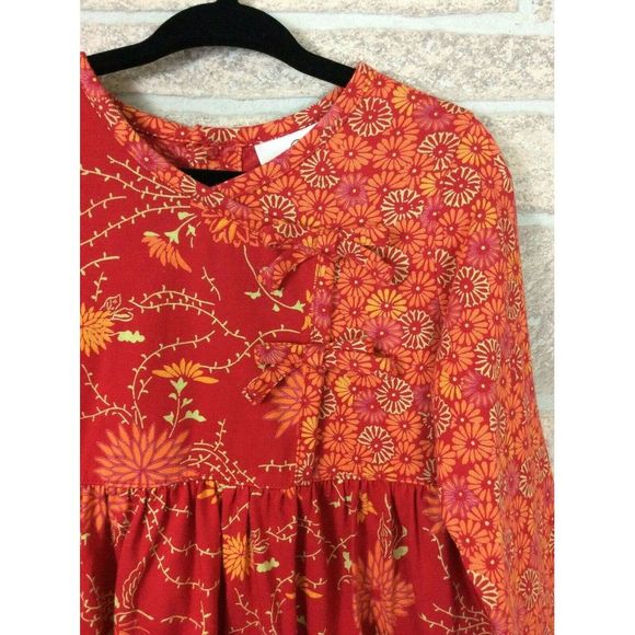Hanna Anderson Floral Asian Dress Size 90 US 3T - Picture 2 of 6